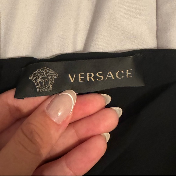 BLACK VERSACE ZIP UP MINI SKIRT OR TUBE TOP - Picture 2 of 3